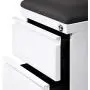Seville Classics Airlift 2-Drawer Locking Rolling Seat Cushion Home Office Under Desk Pedestal File Storage Cabinet, 12'' W x 23'' D, White Seville Classics Airlift 2-Drawer Locking Rolling Seat Cushion Home Office Under Desk Pedestal File Storage Cabinet, 12'' W x 23'' D, White