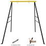 SURPCOS Swing Frame, New Upgraded A-Frame Swing Stand with Ground Nail, Heavy Duty Metal Swing Frame, Fits for Most Swings & Yoga Swing, Anti-Rust and Good Stability, 72'' Height 36'' Length