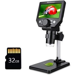 LCD Digital Microscope,4.3 Inch 1080P 10 Megapixels,1-1000X Magnification Zoom Wireless USB Stereo Microscope Camera,10MP Camera Video Recorder with HD Screen