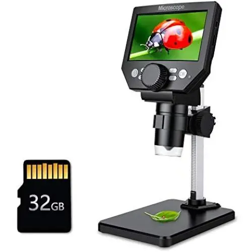 LCD Digital Microscope,4.3 Inch 1080P 10 Megapixels,1-1000X Magnification Zoom Wireless USB Stereo Microscope Camera,10MP Camera Video Recorder with HD Screen LCD Digital Microscope,4.3 Inch 1080P 10 Megapixels,1-1000X Magnification Zoom Wireless USB Stereo Microscope Camera,10MP Camera Video Recorder with HD Screen