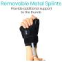 Vive Arthritis Thumb Splint - Spica Support Brace for Right and Left Hand - CMC Osteoarthritis Restriction for Pain, Sprains, Strains, Carpal Tunnel & Trigger Finger - Immobilizer Wrist Strap