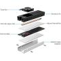 ineo Aluminum M.2 2280 SSD Heatsinks with 20mm Fan and Pure Cooper Strip for M.2 NVME SSD [C2600 Fan]