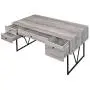 Analiese 4-drawer Writing Desk Grey Driftwood and Black Analiese 4-drawer Writing Desk Grey Driftwood and Black