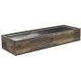 CYS EXCEL Rectangular Planter Box with Removable Zinc Metal Liner (H:3'' Open:18''x6'') | Multiple Size Choices Wood Rectangular Planter | Indoor Decorative Window Box