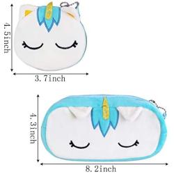 SUBANG 6 Pieces Pencil Case Unicorn Cotton Pencil Bag Soft Pencil Case Makeup Bag Cosmetic Bag