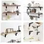VintageBee 2 Pcs Folding Shelf Brackets 12 inch Black Heavy Duty Metal Triangle Table Bench Collapsible Shelf Bracket, Shelf Support Bracket Hinge Wall Mounted VintageBee 2 Pcs Folding Shelf Brackets 12 inch Black Heavy Duty Metal Triangle Table Bench Collapsible Shelf Bracket, Shelf Support Bracket Hinge Wall Mounted