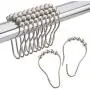Amazer Shower Curtain Hooks Rings, Rust-Resistant Metal Glide Shower Hooks for Bathroom Shower Rods Curtains-Set of 12-Matte Nickel Amazer Shower Curtain Hooks Rings, Rust-Resistant Metal Glide Shower Hooks for Bathroom Shower Rods Curtains-Set of 12-Matte Nickel