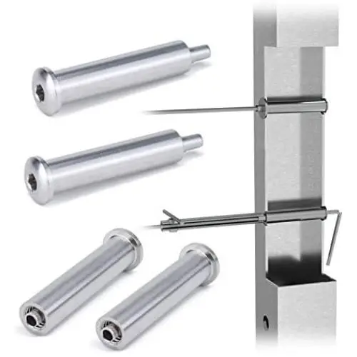 Muzata Cable Railing Kit Invisible 1/8'' 20 Pack Upgraded Patent Turnbuckle Swage Threaded Stud Hex Head Fitting Receiver Terminal Hidden for 3”-6” Wood & Metal Post CR37, CA3 CV1 Muzata Cable Railing Kit Invisible 1/8'' 20 Pack Upgraded Patent Turnbuckle Swage Threaded Stud Hex Head Fitting Receiver Terminal Hidden for 3”-6” Wood & Metal Post CR37, CA3 CV1