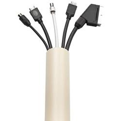 D-Line TV Cable Raceway, Large On Wall Cord Cover Beige, 39 Inch Channel to Hide and Conceal Cords and Wires, 2 Inches Wide by 1 Inch High