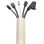 D-Line TV Cable Raceway, Large On Wall Cord Cover Beige, 39 Inch Channel to Hide and Conceal Cords and Wires, 2 Inches Wide by 1 Inch High