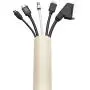 D-Line TV Cable Raceway, Large On Wall Cord Cover Beige, 39 Inch Channel to Hide and Conceal Cords and Wires, 2 Inches Wide by 1 Inch High