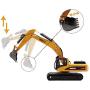 fisca 1/50 Diecast Excavator Metal Model Construction Vehicle Toy