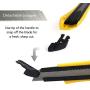 White Kaiman 12 Pack Utility Knife w/Retractable Razor Blades ~ Self Locking Handle and Snap Away Tool for Extended Life Blades ~ 18mm Blade Box Cutter (Yellow-Upgrade)
