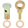 X AUTOHAUX 12mm Banjo Hose Barb Bolt Fittings Banjo Bolt Washer Kit Bronze Tone Metal for Motorcycle Car
