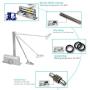 Door Closer Automatic Adjustable Mechanism, Hydraulic Gate Closer Easy Installation Residential and Commercial Door Arm Fitting Template for Middle-Weight Wood Metal Fire Doors