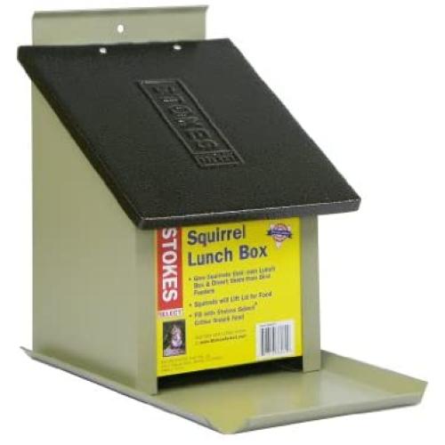Stokes Select Lunch Box Squirrel Feeder with Metal Roof, 4.1 lb Capacity
