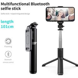 Selfie Stick, Extendable Selfie Stick with Wireless Remote and Tripod Stand, Portable, Lightweight, Compatible with iPhone 12/11/iPhone 12 PRO/iPhone XR/iPhone X/Galaxy Note 10/S20/Google/OnePlus,More