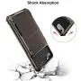 VEGO Compatible for iPhone SE 2nd Generation Case, iPhone 6 6s 7 8 Case, Wallet Card Holder Dual Layer Slot Hidden Flip Back Pocket Hybrid Hard Shell Back Rubber Bumper Cover Case 4.7 inch, Gun Metal