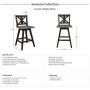 Homelegance Barstool (Set of 2) Amsonia Counter Height Swivel Stool (2 Pack), Black