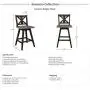 Homelegance Barstool (Set of 2) Amsonia Counter Height Swivel Stool (2 Pack), Black Homelegance Barstool (Set of 2) Amsonia Counter Height Swivel Stool (2 Pack), Black