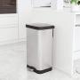 Glad Stainless Steel Step Trash Can with Clorox Odor Protection | Large Metal Kitchen Garbage Bin with Soft Close Lid, Foot Pedal and Waste Bag Roll Holder, 20 Gallon