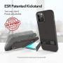 ESR Metal Kickstand Case Compatible with iPhone 12 Pro Max 6.7-Inch [Patented Two-Way Stand] [Reinforced Drop Protection] [Soft and Flexible Back] - Translucent Black