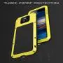 Sony Xperia 10 Case,Bpowe Armor Tank Aluminum Metal Gorilla Glass Shockproof Military Heavy Duty Sturdy Protector Cover Hard Case for Sony Xperia 10 (Yellow, Xperia 10)