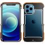 Kowauri Case for iPhone 12 Mini,Drop Protection Aluminum Metal Wood Bumper Frame Cover Shockproof Dropproof Protective Case for iPhone 12 Mini 5.4'' 2020 (5.4 inch)