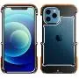 Kowauri Case for iPhone 12 Mini,Drop Protection Aluminum Metal Wood Bumper Frame Cover Shockproof Dropproof Protective Case for iPhone 12 Mini 5.4'' 2020 (5.4 inch)