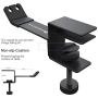 Headphone Headset Stand Holder, 6amLifestyle Universal Metal Gaming Headphones Hanger Mount Under Desk Hook Clip with Adjustable Clamp for All Headsets, Black（Patented）