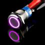 ESUPPORT Stainless Steel 12V 5A Car Auto Boat Purple Angel Eye LED Light Lamp Metal Push Button Rocker Toggle Switch On Off
