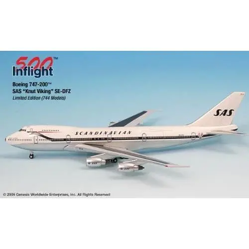 SAS Knut Viking SE-DFZ 747-200 Airplane Miniature Model Metal Die-Cast 1:500 Part# A015-IF5742003 SAS Knut Viking SE-DFZ 747-200 Airplane Miniature Model Metal Die-Cast 1:500 Part# A015-IF5742003
