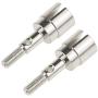 4pcs 02033 Metal Wheel Stub Axle for 1/10 Scale Redcat HSP Exceed Model Car Spare Parts (Silver)