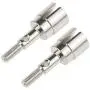 4pcs 02033 Metal Wheel Stub Axle for 1/10 Scale Redcat HSP Exceed Model Car Spare Parts (Silver)