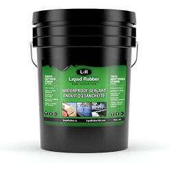 Liquid Rubber Waterproof Sealant - Indoor & Outdoor Coating - Easy to Apply - Water Based - Original Black, 5 Gallon