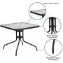 Flash Furniture 31.5 Square Tempered Glass Metal Table Flash Furniture 31.5 Square Tempered Glass Metal Table