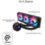 ROG Strix LC 360 RGB, Cooler CPU All-in-one ROG, with addressable RGB Lighting, Aura sync, NCVM Pump Coating and ROG Radiator Fan