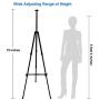 Artify 73 Inches Double Tier Easel Stand, Adjustable Height from 22-73”, 3 in 1, Aluminum Tripod for Painting and Display with an Environmental Friendly Carrying Bag and Spare Parts (2-Pack, Black)