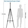 Artify 73 Inches Double Tier Easel Stand, Adjustable Height from 22-73”, 3 in 1, Aluminum Tripod for Painting and Display with an Environmental Friendly Carrying Bag and Spare Parts (2-Pack, Black) Artify 73 Inches Double Tier Easel Stand, Adjustable Height from 22-73”, 3 in 1, Aluminum Tripod for Painting and Display with an Environmental Friendly Carrying Bag and Spare Parts (2-Pack, Black)
