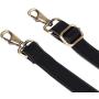 JAKAGO 140cm Universal Replacement Shoulder Strap Adjustable PU Leather Shoulder Bag Strap with Metal Swivel Hooks for Crossbody Bag Briefcase Messenger Bag Satchel DIY Purse Making (Black)