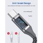USB C to USB C 60W Cable, JSAUX[2-Pack 6.6ft] Type C Charger Cord Compatible with Samsung Galaxy S21/S21+/S20+ Ultra, Note 20/10 Ultra, MacBook Air/Pro, iPad Pro 2020/2018, iPad Air 2020, Pixel-Grey