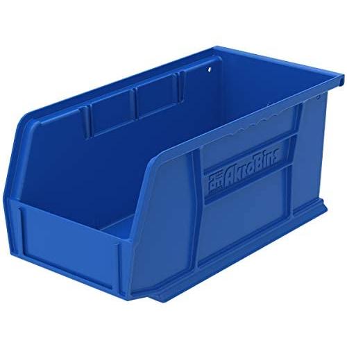 Akro-Mils 30230 AkroBins Plastic Storage Bin Hanging Stacking Containers, (11-Inch x 5-Inch x 5-Inch), Blue, (12-Pack)