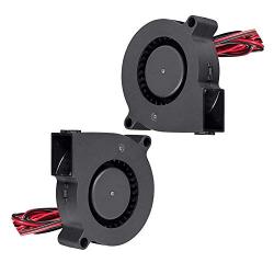 Furiga 3D Printer Fan 12V DC 50X50X15mm 5015 Blower Radial Cooling Fan 1M Cable for Heat Sink 2PCS