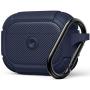 AirPods Pro Case, Full-Body Rugged Protective Cover, Resilient Shock Absorption Design, Durable Smooth Skin Case with Keychain for AirPod Pro 2019 - Midnight Blue