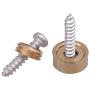 20pcs Fitting Parts Metal Gold Screw Cap Mirror Nails Decoration Lid (10mm)