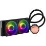 Cooler Master MasterLiquid ML240P Mirage ARGB Close-Loop AIO CPU Liquid Cooler, 240 Radiator, Transparent Pump, Addressable RGB Lighting, Dual MF120 Fans for AMD Ryzen, TR4 /Intel LGA1151