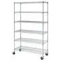 18x48x76 Storage Shelves Heavy Duty Metal Shelves Garage Organizer Wire Rack Shelving Storage Unit Shelf Adjustable Utility 6000 LBS Capacity,Chrome 18x48x76 Storage Shelves Heavy Duty Metal Shelves Garage Organizer Wire Rack Shelving Storage Unit Shelf Adjustable Utility 6000 LBS Capacity,Chrome