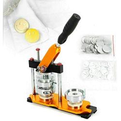 DNYSYSJ Button Maker Machine, 25mm Button Maker Hand Pressure Rotary Badge Machine+100 Making Badges Circle Button Part