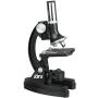 AMSCOPE-KIDS M30-ABS-KT1 Beginner Microscope Kit, LED and Mirror Illumination, 120x - 1200x Six Magnifications, Metal Frame and Base, Includes 48-Piece Accessory Set and Case,Black