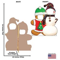 Advanced Graphics Gingerbread & Snowman Stand-in Life Size Cardboard Cutout Standup